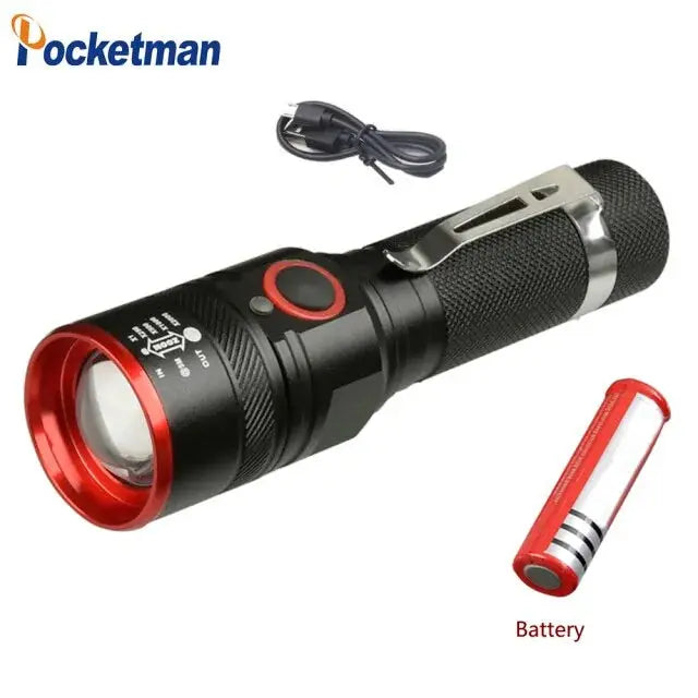 Waterproof 5200LM USB Rechargeable Flash light GLR SHOPPING