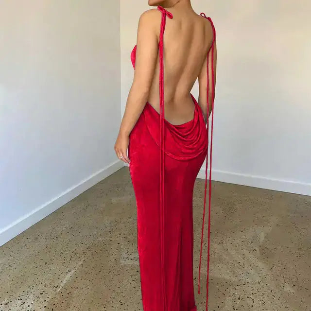 Spaghetti Strap Slim Dress GLR SHOPPING