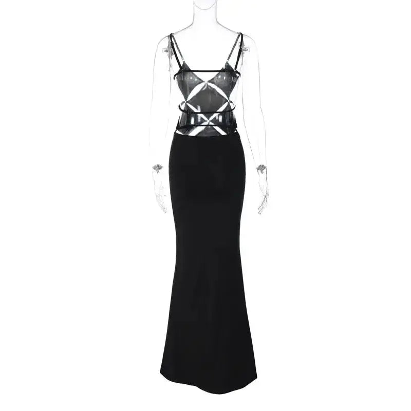 Sexy Sleeveless Backless Bodycon Maxi Evening Party Dress GLR SHOPPING