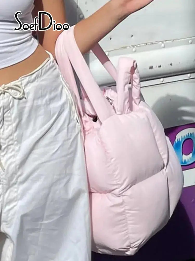 Zipper Cotton-padded Jacket Bag GLR SHOPPING