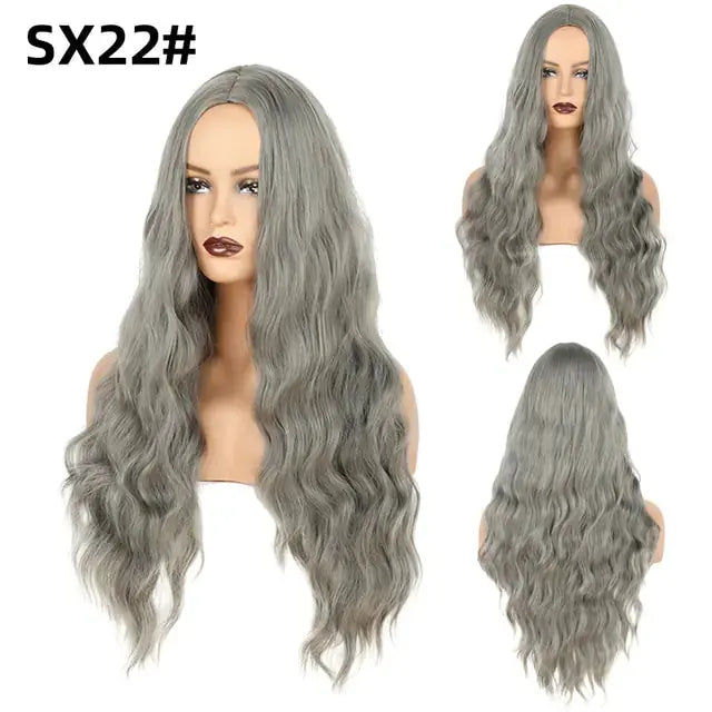 Wavy Middle Part Wigs GLR SHOPPING