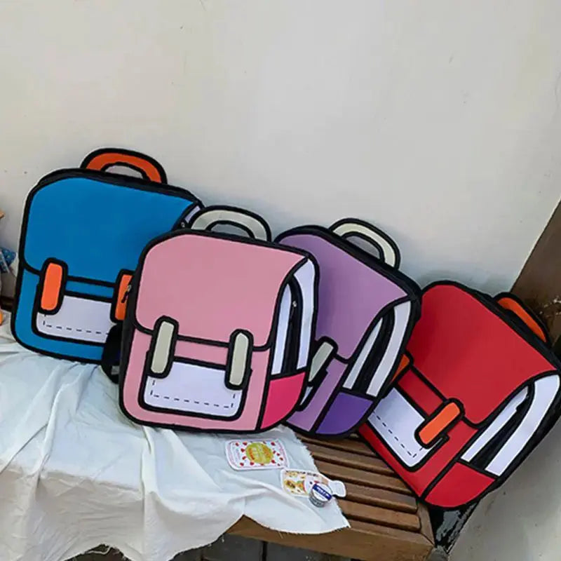 Fashion Unisex Cute Comic Bookbag GLR SHOPPING