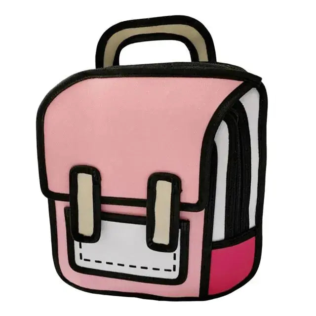 2D Comic Adjustable Strap Bookbag - GLR SHOPPING