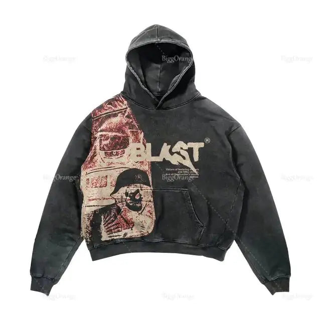 Alphabet Blast Skull Hoodie GLR SHOPPING