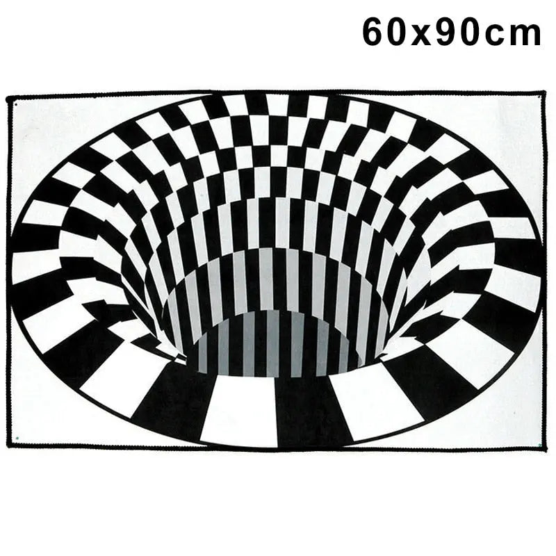 3D Swirl Print Optical Illusion Areas Rug Carpet Floor Pad Non-slip Doormat Mats for Home UD88 - GLR SHOPPING