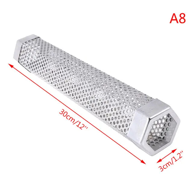 BBQ Stainless Steel  Perforated Mesh Smoker Tube - GLR SHOPPING
