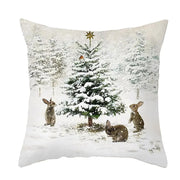 Christmas Elk Tree Cushion Cover - GLR SHOPPING