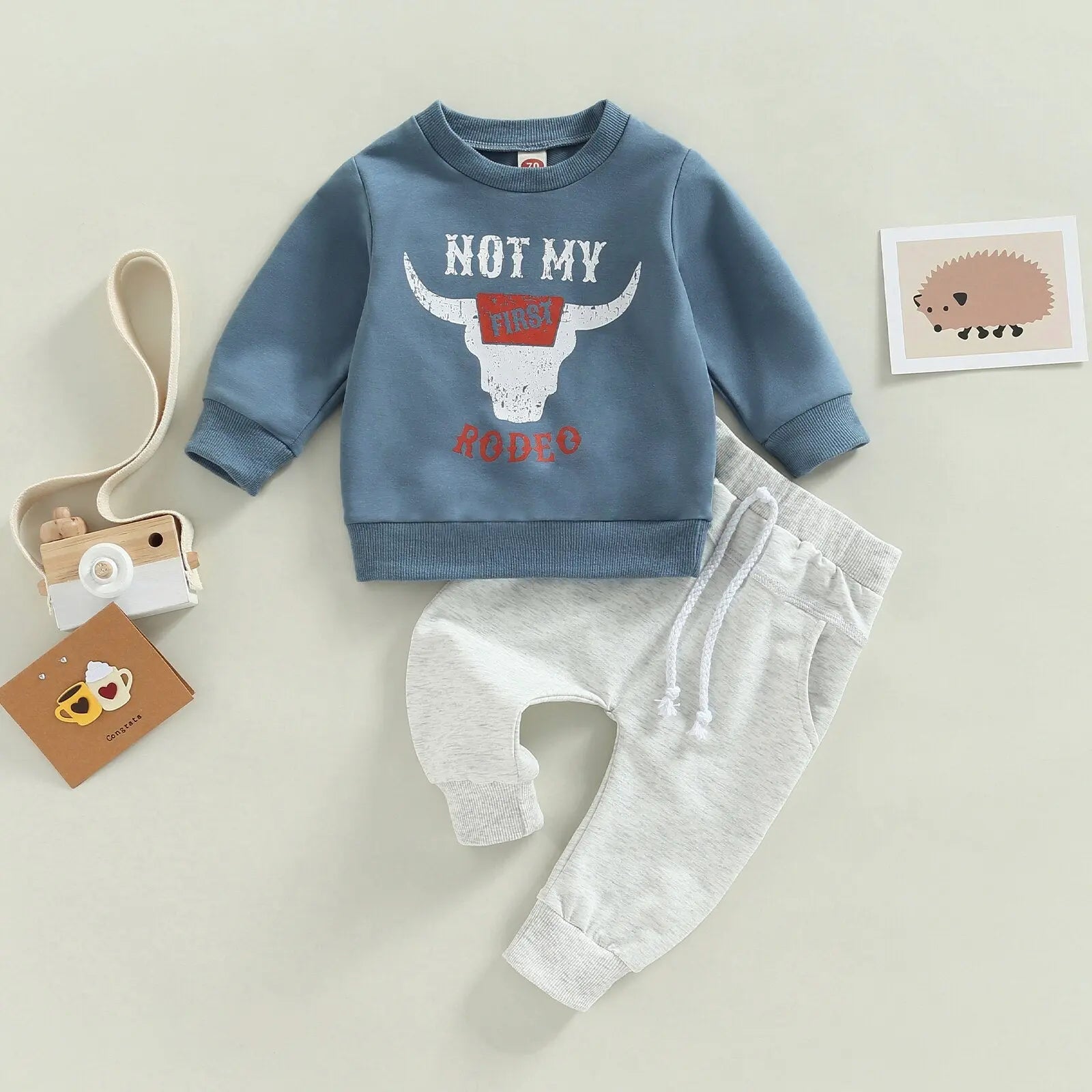 Cow Head Print Baby Boy Clothes Set - GLR SHOPPING