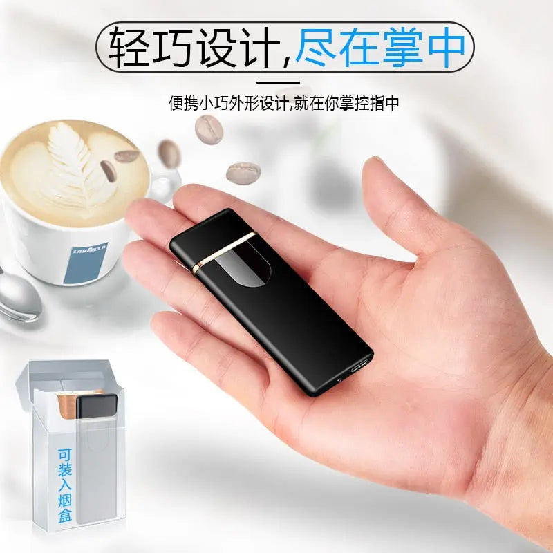 Windproof electronic ultra-thin USB cigarette lighter - GLR SHOPPING