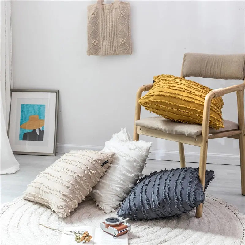 Floral Tassels Pillow Case - GLR SHOPPING