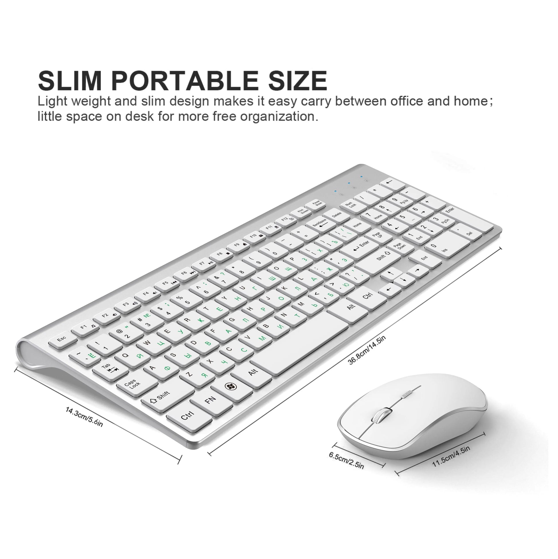 Wireless Ergonomic Thin Keyboard Mouse Set - GLR SHOPPING