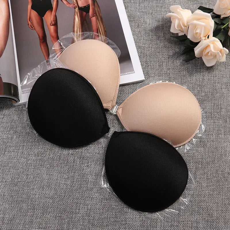 Sexy Sujetador Women's bra Invisible Push Up Bra Self-Adhesive Silicone Seamless Front Closure Sticky Backless Strapless Bra - GLR SHOPPING