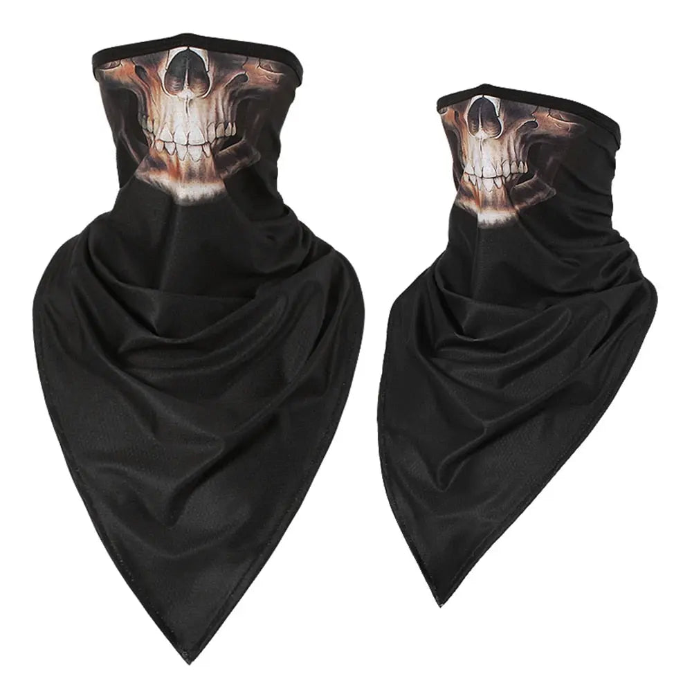 Men Girl Breathable Sport Red Skull Bandana Scary Face Ski Triangle Scarf Fishing Hiking Running Neck Gaiter Cover Headband Thin - GLR SHOPPING