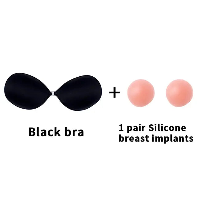 Sexy Sujetador Women's bra Invisible Push Up Bra Self-Adhesive Silicone Seamless Front Closure Sticky Backless Strapless Bra - GLR SHOPPING