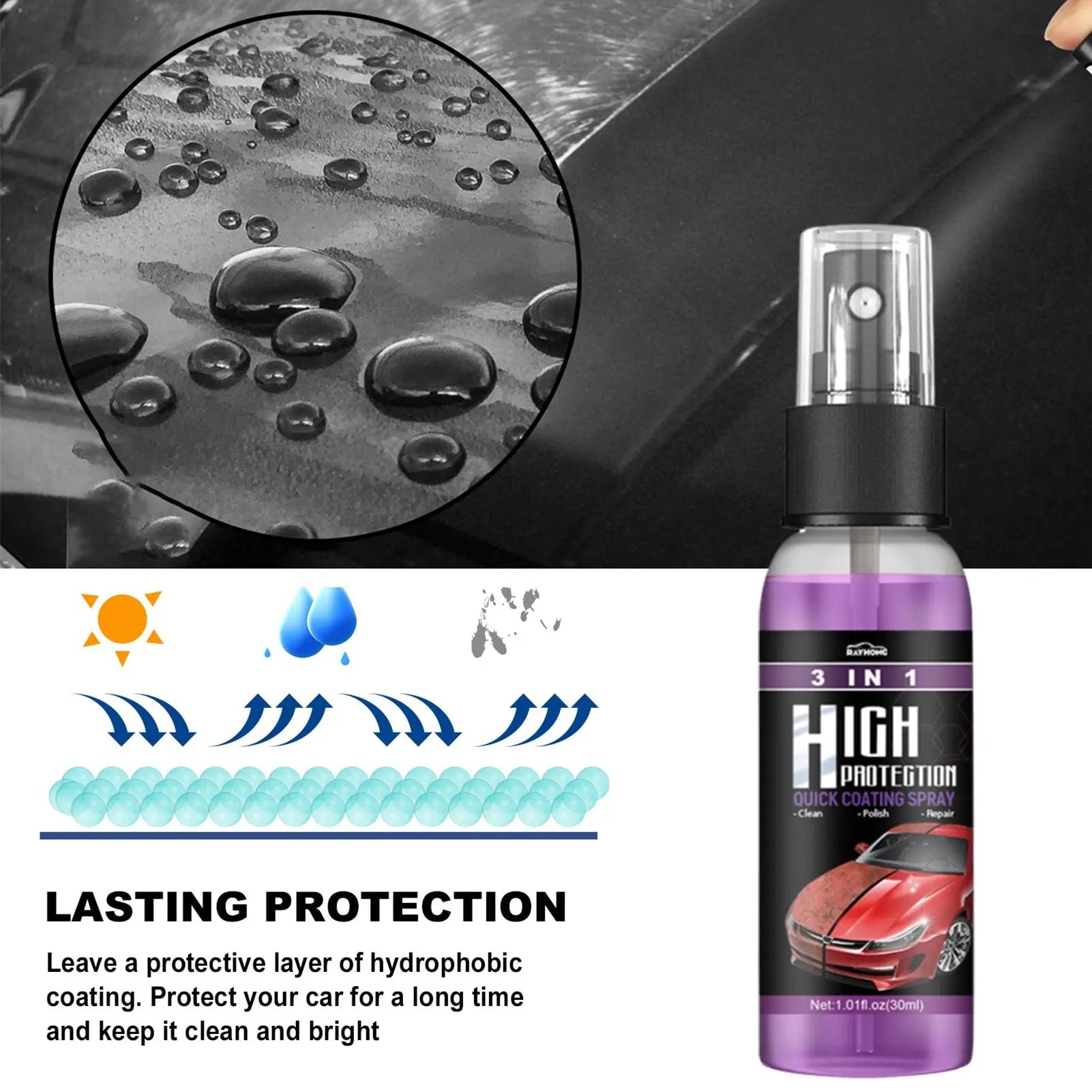Car Quick Coating Spray - GLR SHOPPING