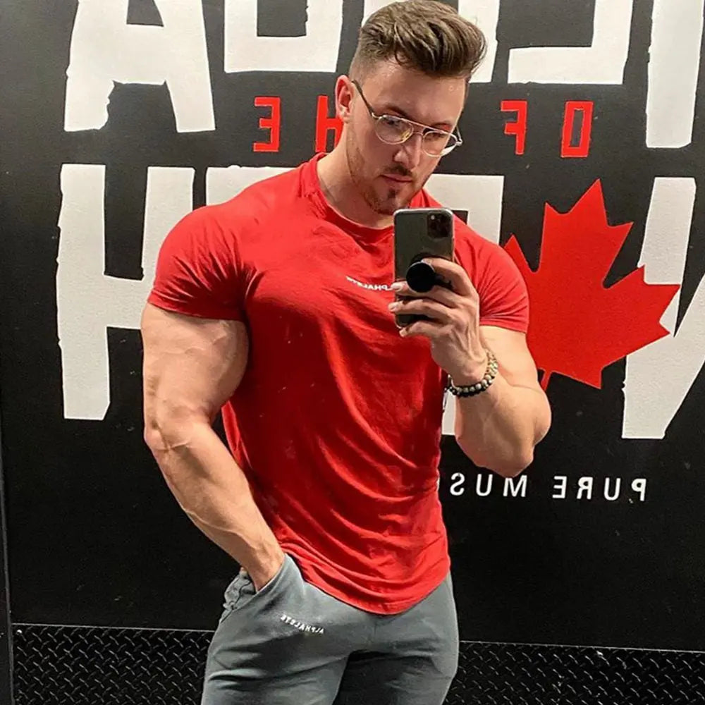 Men Fitted Gym T-Shirt - GLR SHOPPING