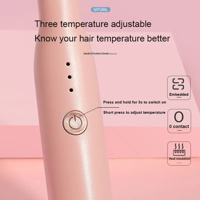 Multifunctional USB Rechargeable Hair Straightener - GLR SHOPPING