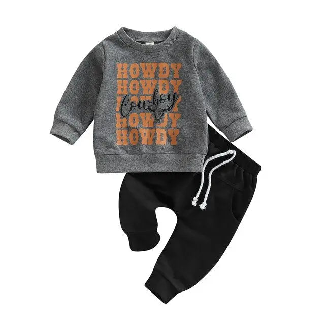 Cow Head Print Baby Boy Clothes Set - GLR SHOPPING