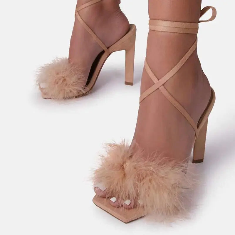 Feather Women High Heels - GLR SHOPPING