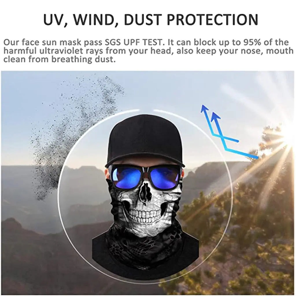3d Seamless Neck Bandana Horror Demon Vampire Skull Facemask Mask Headband Headwear Headscarf Bicycle Zombie Scarf  Bandanas - GLR SHOPPING