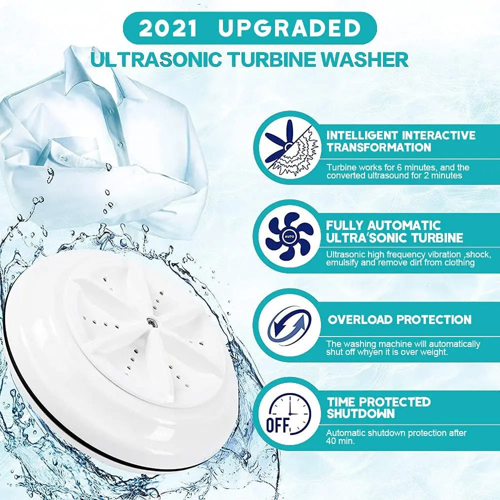 Cyclone Genie™  - #1 Portable Mini Ultrasonic Washing Machine - GLR SHOPPING