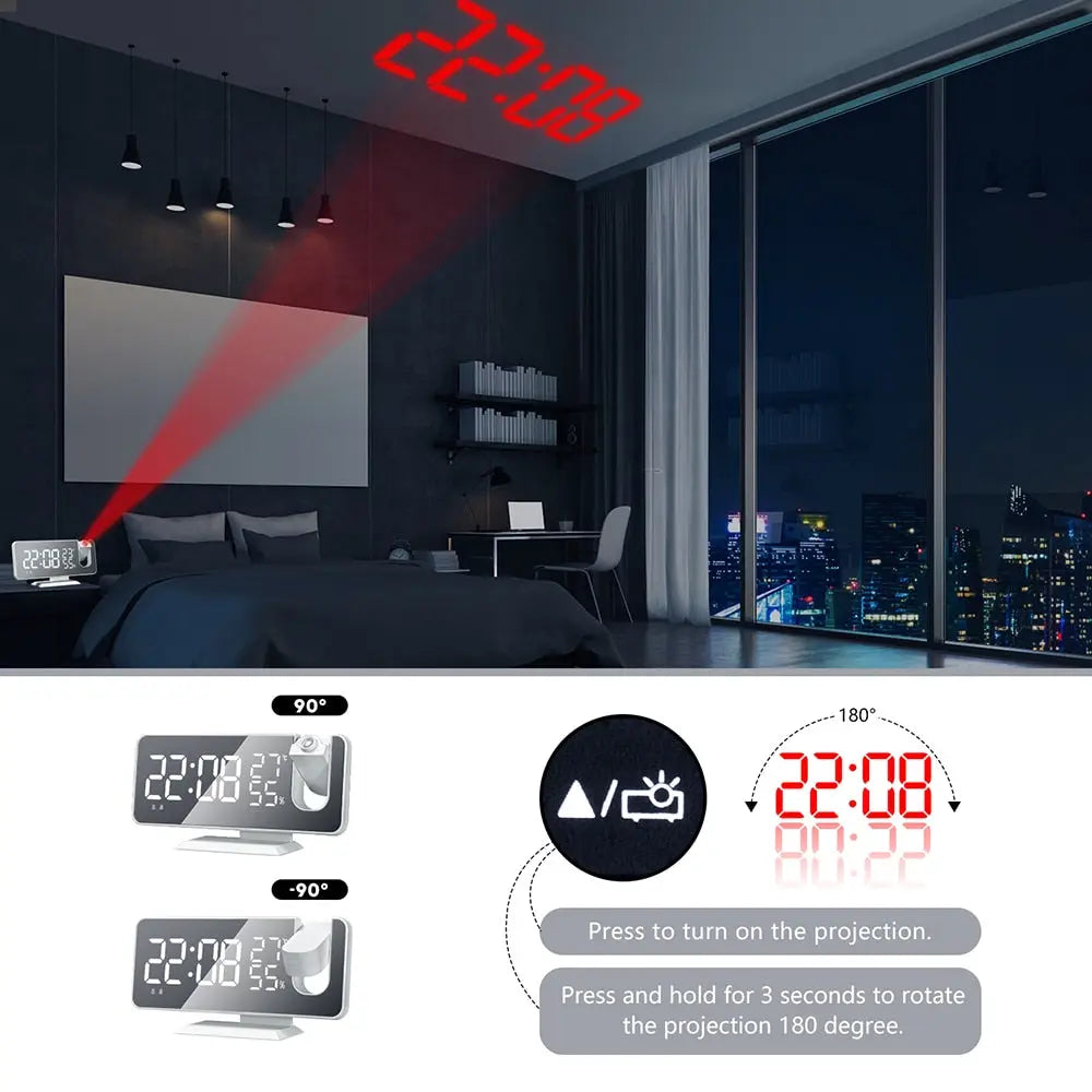 LED Digital Projection Clock - GLR SHOPPING