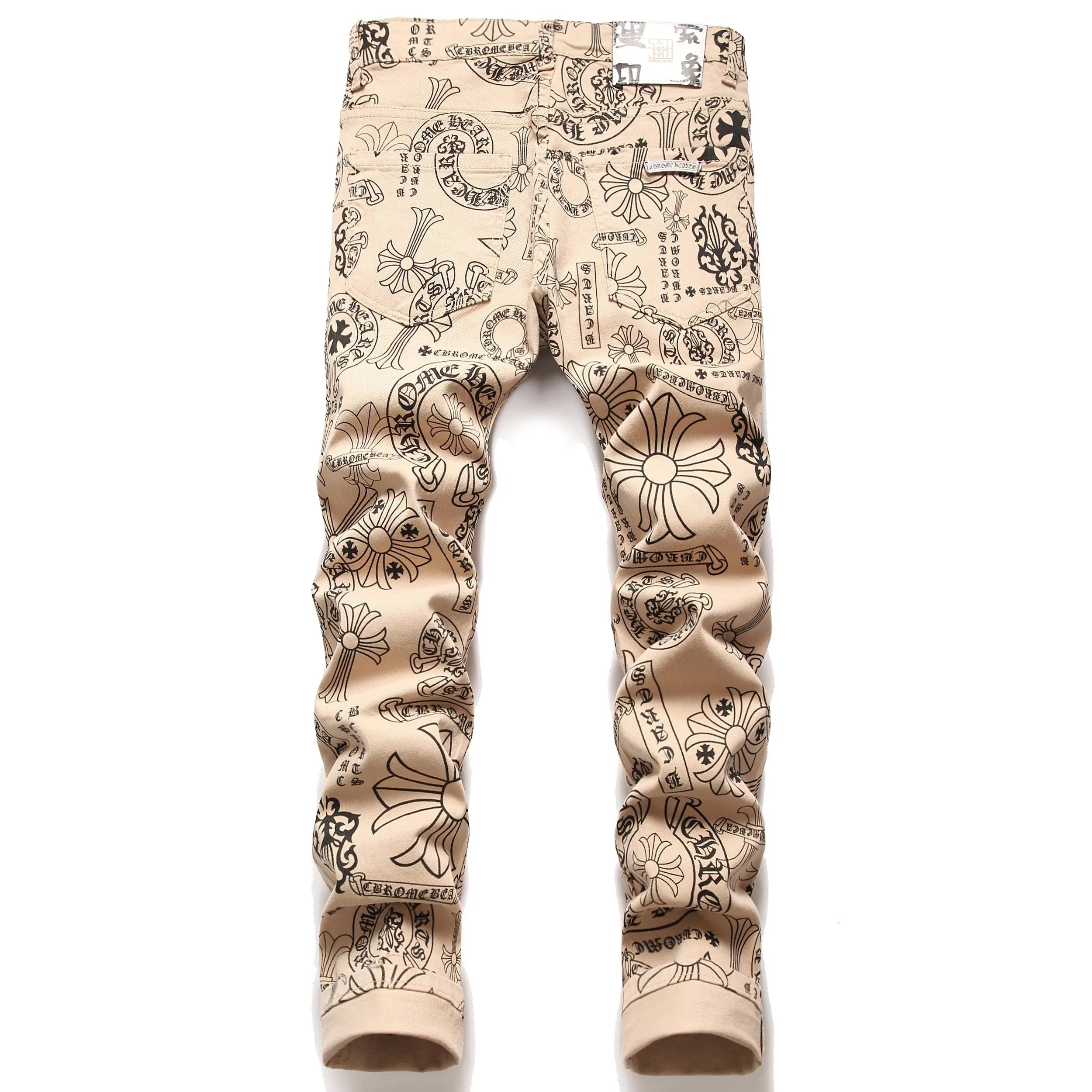 Men Khaki Denim Skinny Jeans - GLR SHOPPING