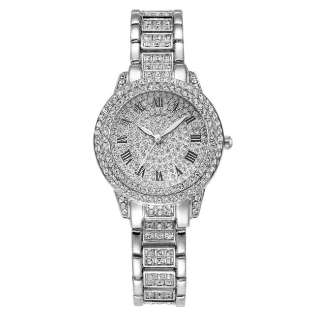 Diamond Crystals Watch and Bracelet Set - GLR SHOPPING