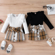 Knitted Ribbed Solid Color Baby Girl Set - GLR SHOPPING