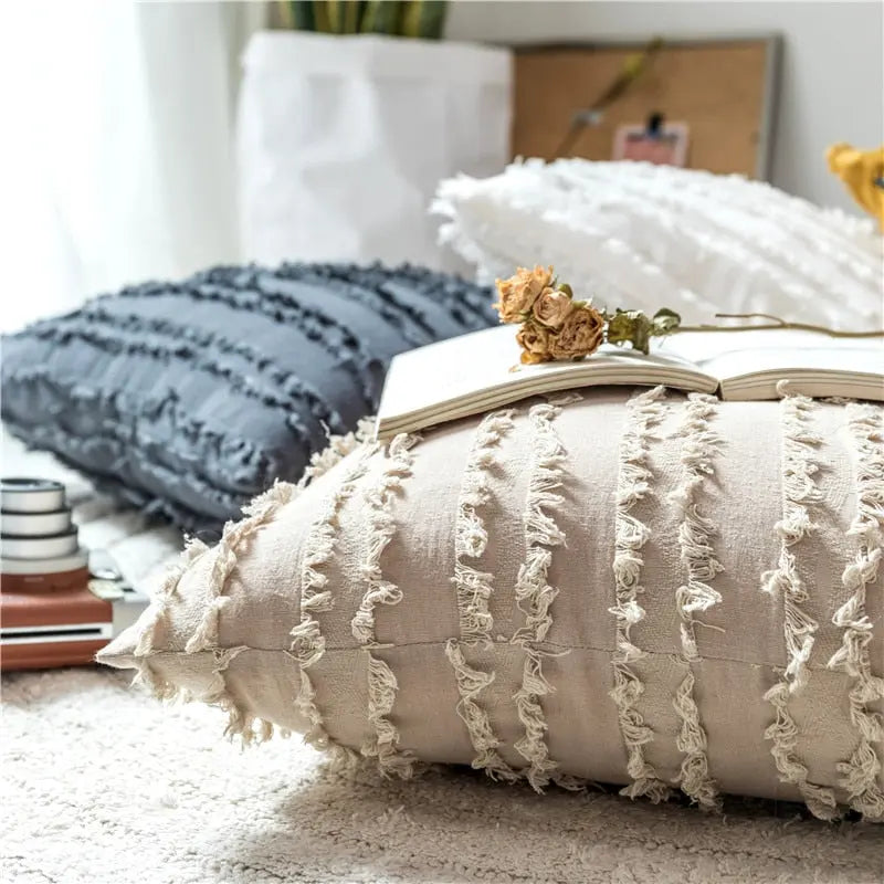 Floral Tassels Pillow Case - GLR SHOPPING