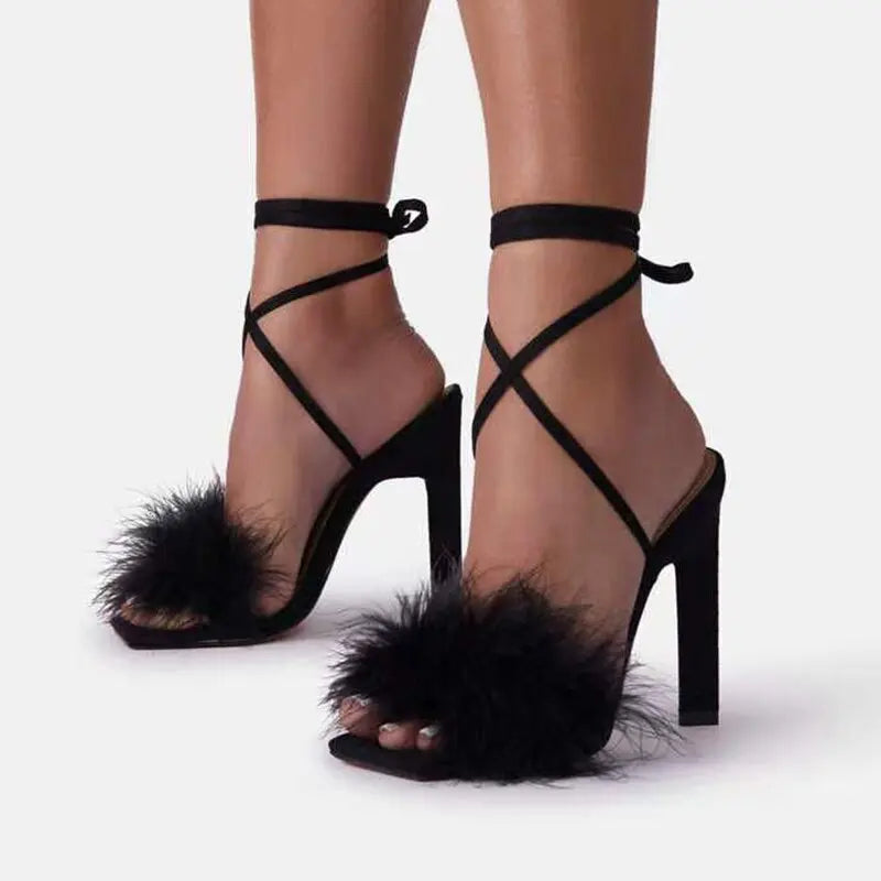 Feather Women High Heels - GLR SHOPPING