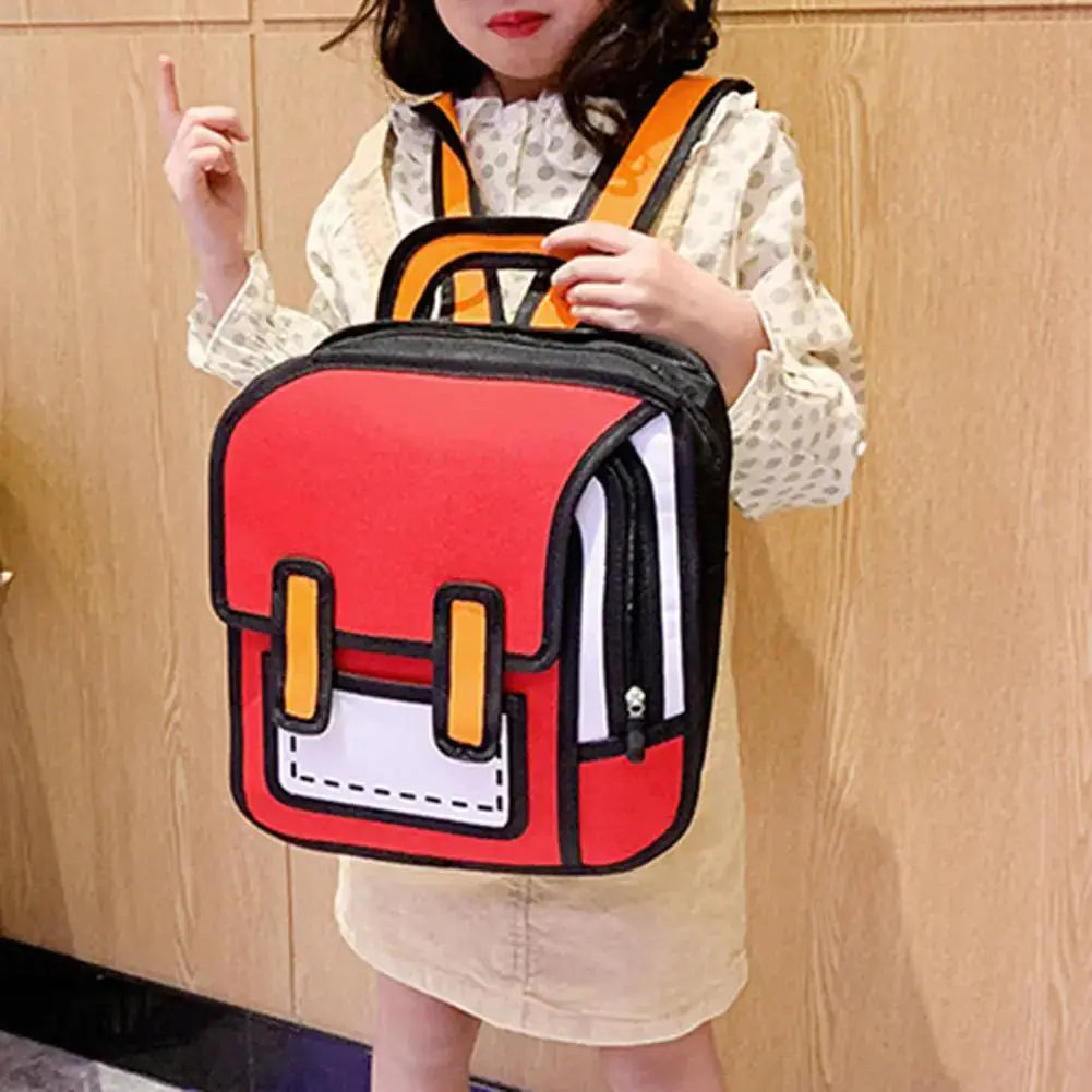 2D Comic Adjustable Strap Bookbag - GLR SHOPPING