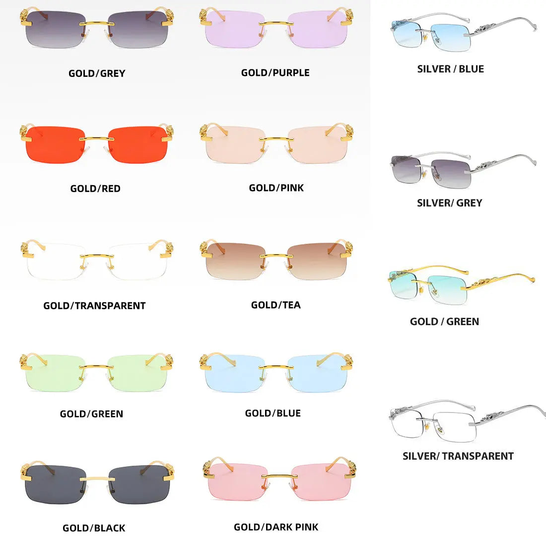 Rimless Square Sunglasses - GLR SHOPPING