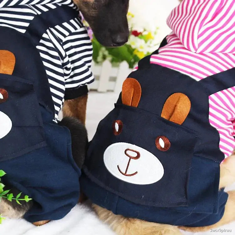 Hoodie Style Striped Dog Winter Clothes - GLR SHOPPING