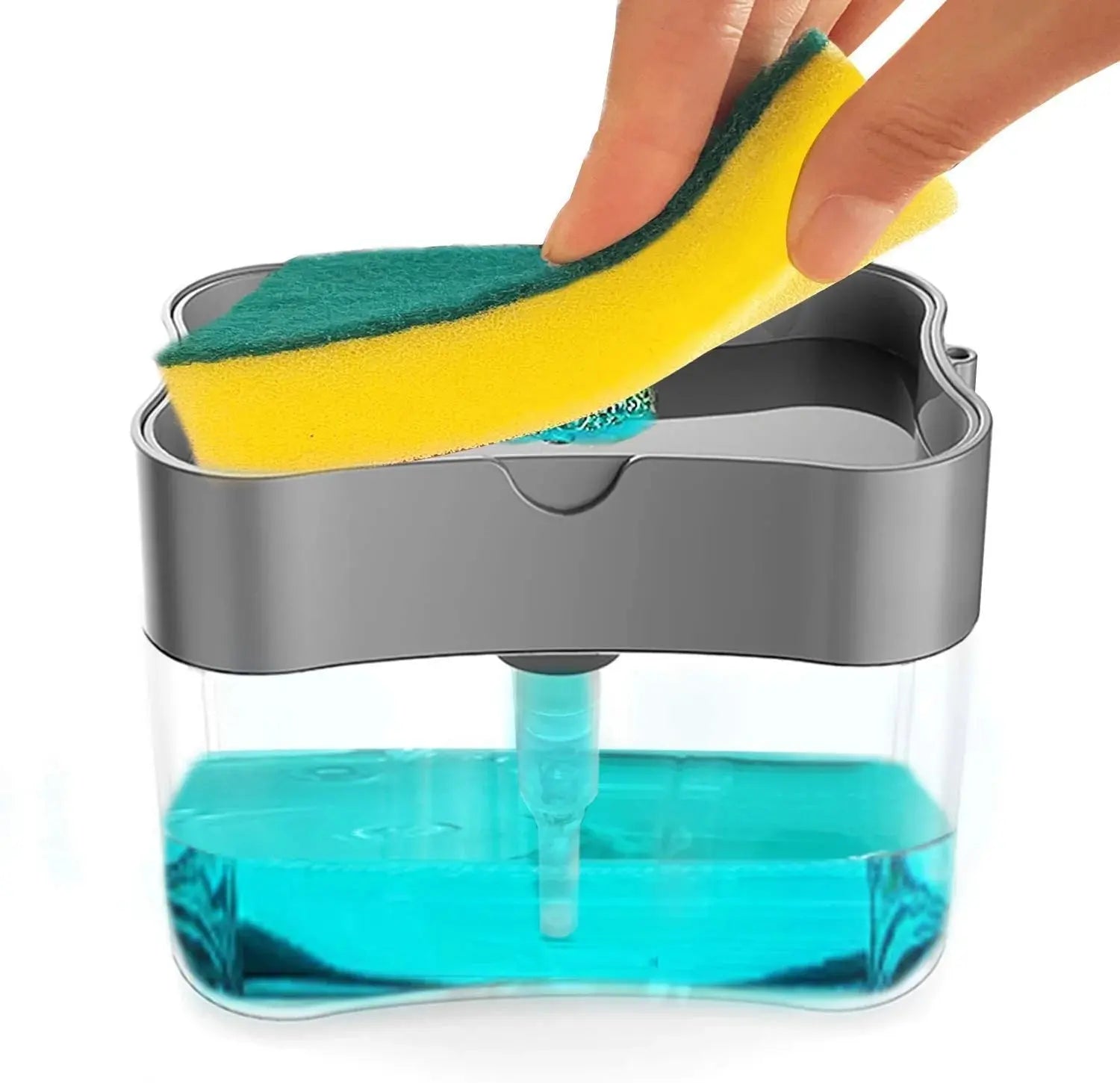 Double Layer Sponge Rack Soap Dispenser Home Essentials-7