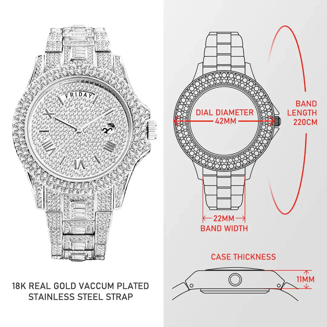 Trendy Diamond Watch - GLR SHOPPING