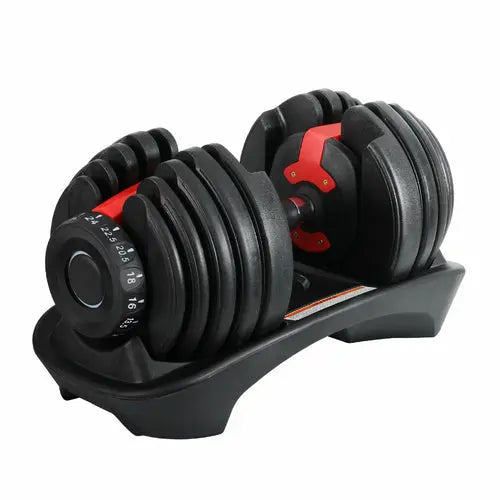 24kg Adjustable Dumbbell Dumbbells Weight Plates Home Gym Fitness - GLR SHOPPING