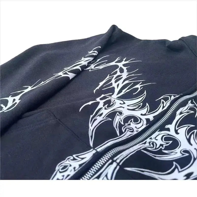 Gothic Clothing Trend Zipper Hoodies - GLR SHOPPING