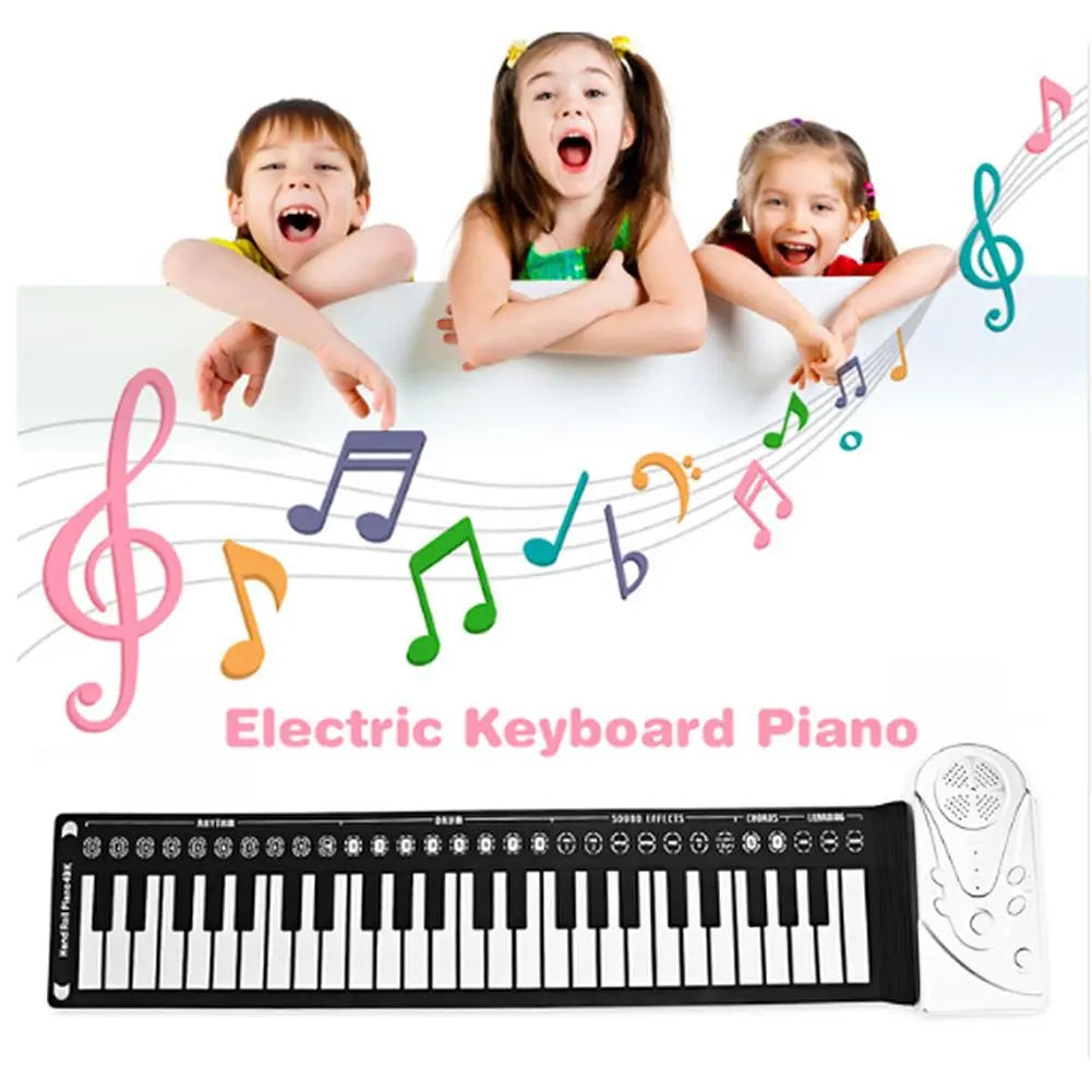 Portable 49 Key Flexible Silicone Roll Up Piano Folding Electronic - GLR SHOPPING