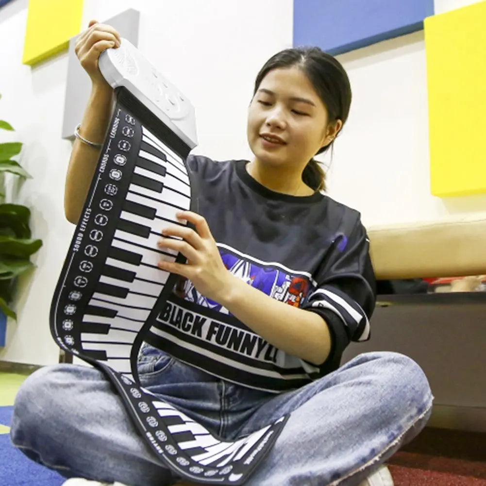 Portable 49 Key Flexible Silicone Roll Up Piano Folding Electronic - GLR SHOPPING