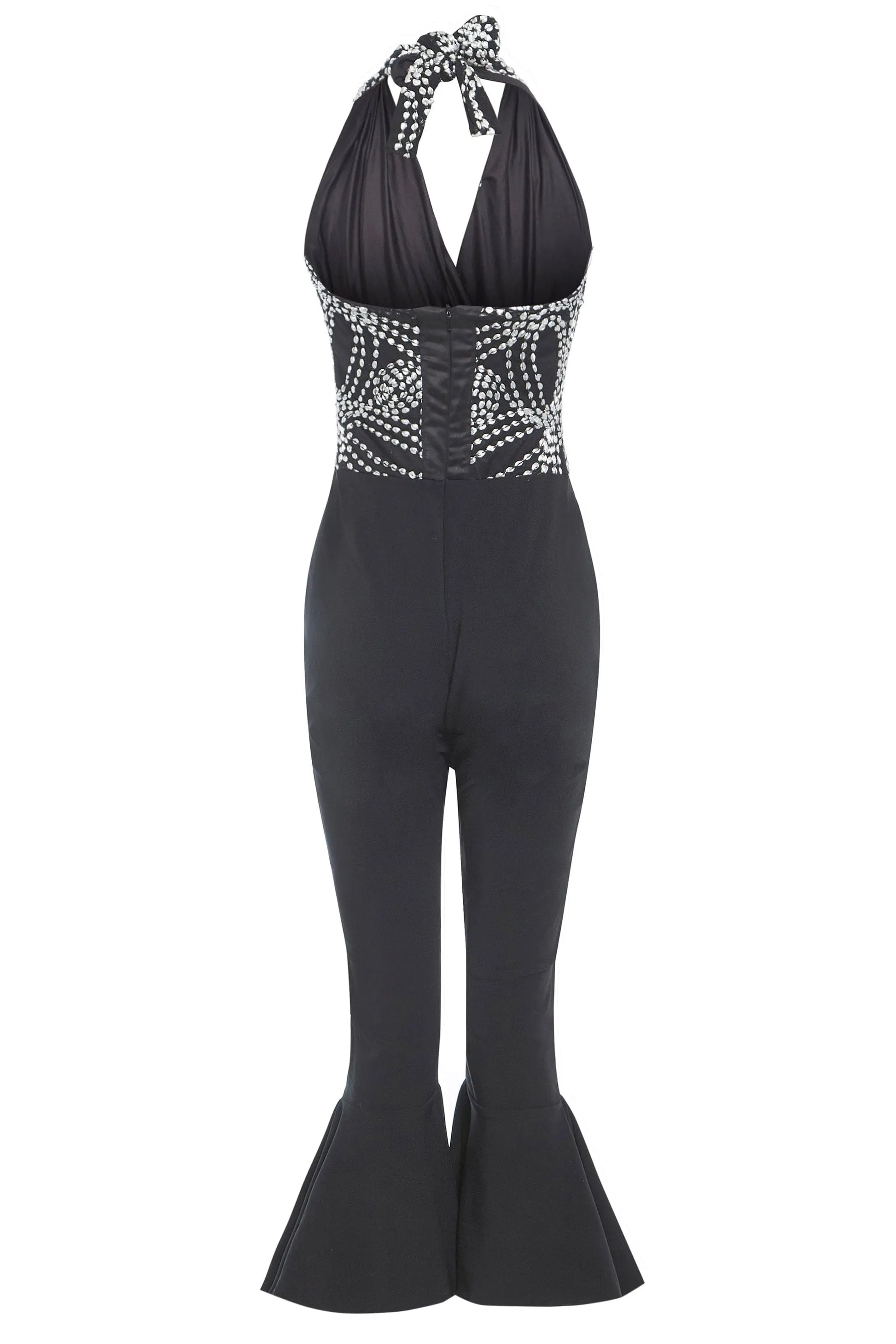 Black Backless Jumpsuit - GLR SHOPPING