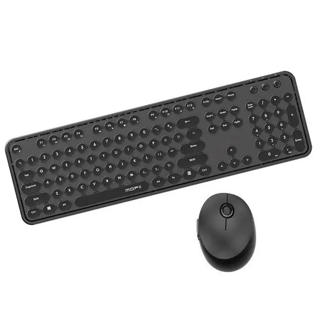 Wireless Candy Color Round Keycap Keyboard Set - GLR SHOPPING
