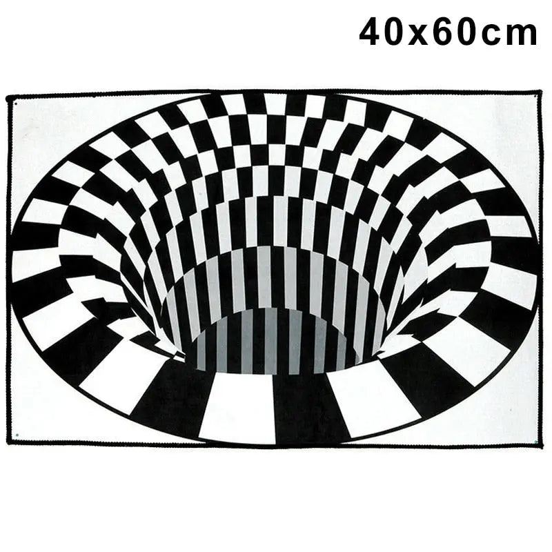 3D Swirl Print Optical Illusion Areas Rug Carpet Floor Pad Non-slip Doormat Mats for Home UD88 - GLR SHOPPING
