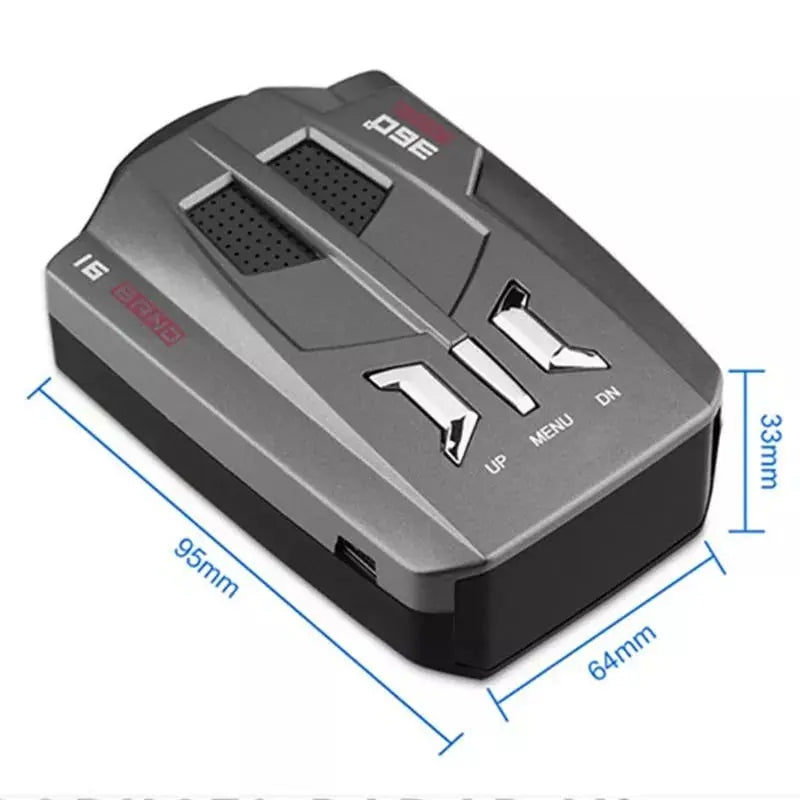 V9 Car Trucker Speed 360 Degrees Vehicle Radar Detector Voice Alert Warning 16 Band Auto LED Display English / Russian version - GLR SHOPPING