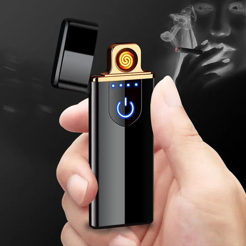 Windproof electronic ultra-thin USB cigarette lighter - GLR SHOPPING