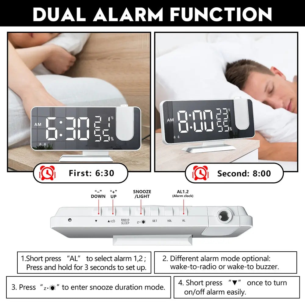 LED Digital Projection Clock - GLR SHOPPING
