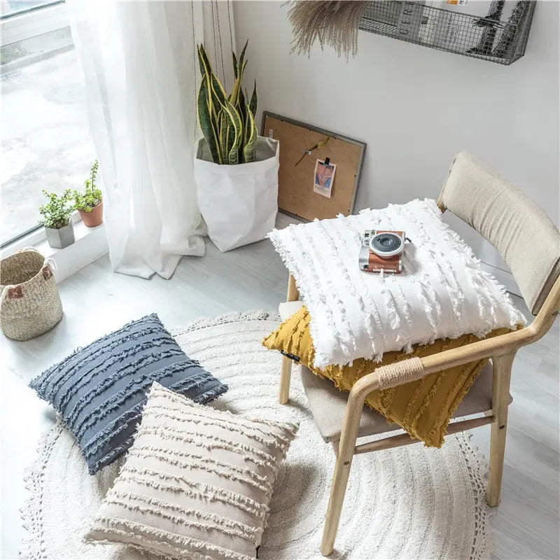 Floral Tassels Pillow Case - GLR SHOPPING