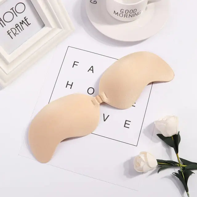 Sexy Sujetador Women's bra Invisible Push Up Bra Self-Adhesive Silicone Seamless Front Closure Sticky Backless Strapless Bra - GLR SHOPPING