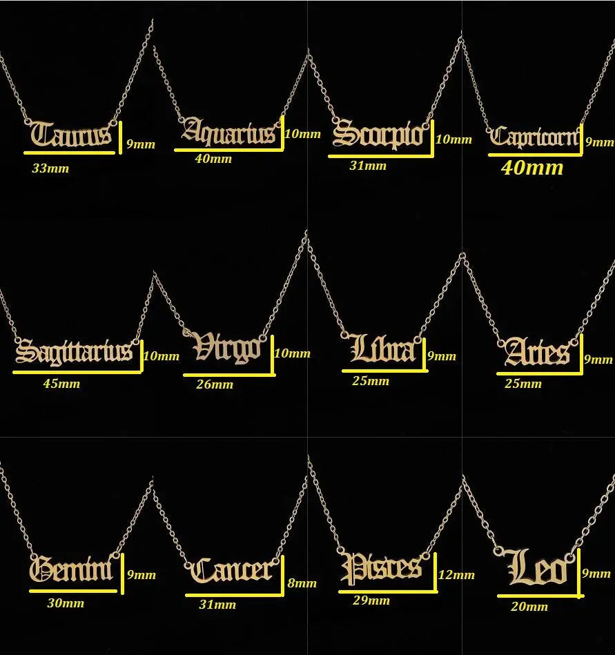 Star Sign Necklace - GLR SHOPPING