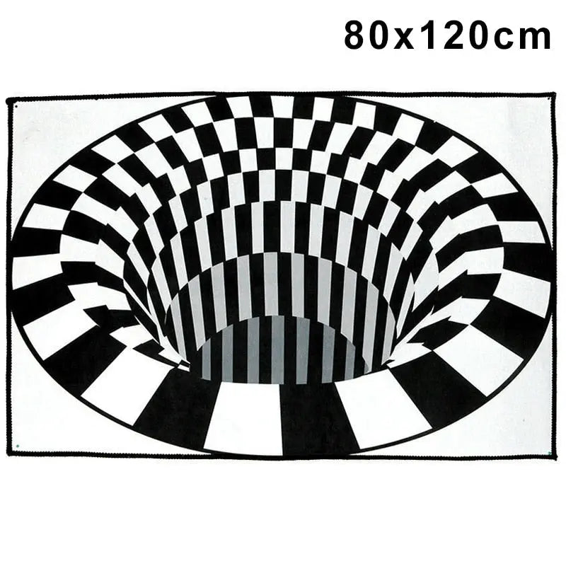 3D Swirl Print Optical Illusion Areas Rug Carpet Floor Pad Non-slip Doormat Mats for Home UD88 - GLR SHOPPING